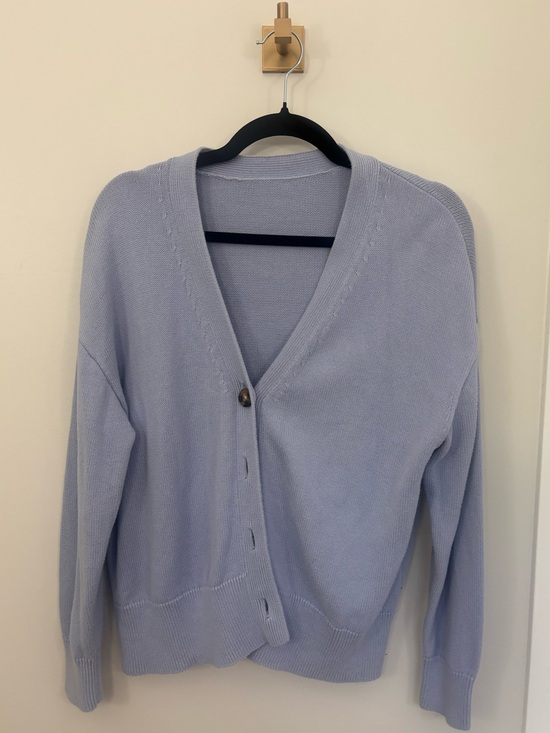Source Unknown Sweaters - Light Lavender Periwinkle V-Neck Button Cardigan Sweater